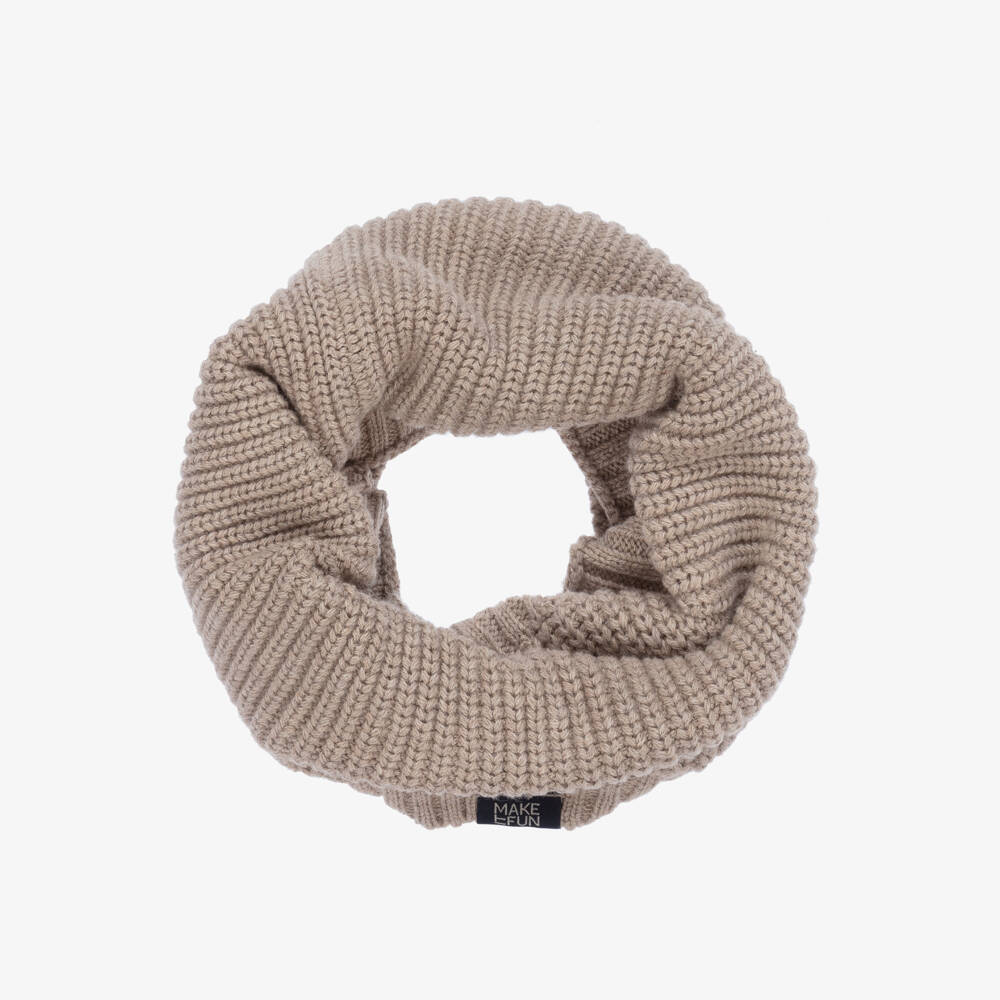 Mayoral-Boys Taupe Knit Neckwarmer | Childrensalon Outlet