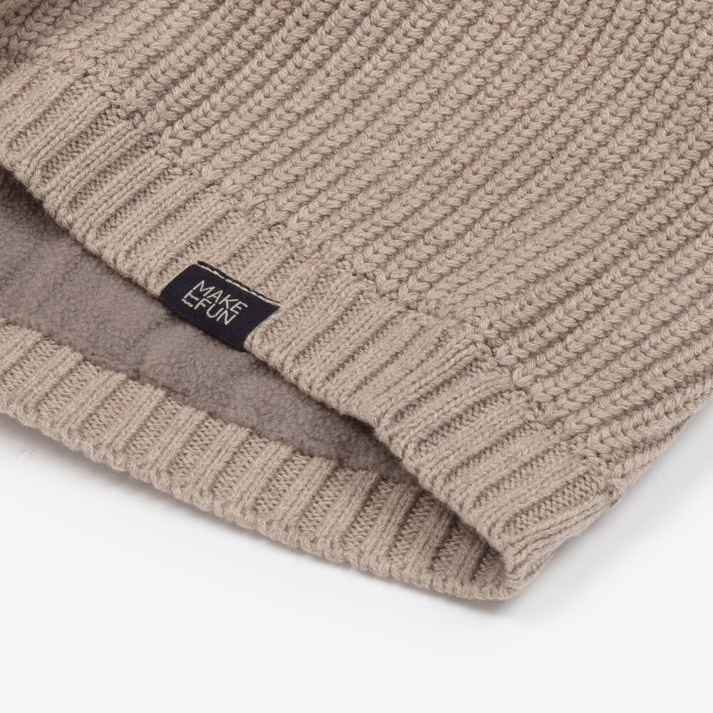 Mayoral-Boys Taupe Knit Neckwarmer | Childrensalon Outlet