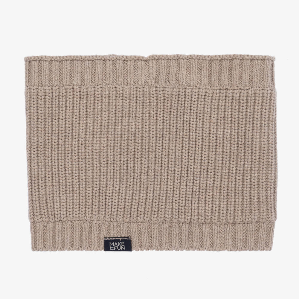 Mayoral-Boys Taupe Knit Neckwarmer | Childrensalon Outlet