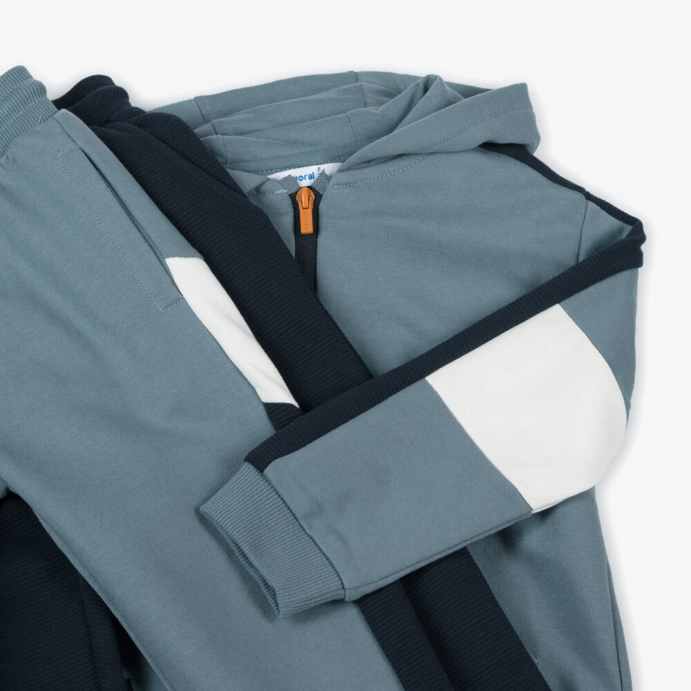 Mayoral-Boys Three-Piece Blue Tracksuit | Childrensalon Outlet
