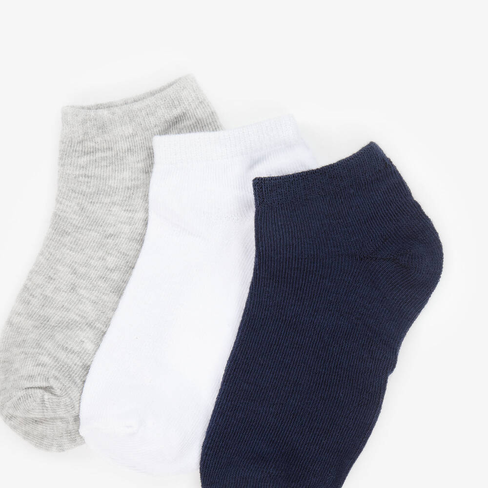 Mayoral-Boys Trio of Navy & Grey Socks | Childrensalon Outlet