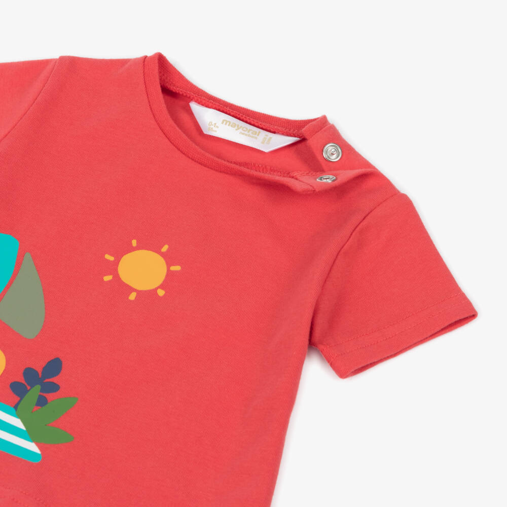 Mayoral Newborn-Boys Tropical Red Beachwear Trio | Childrensalon Outlet