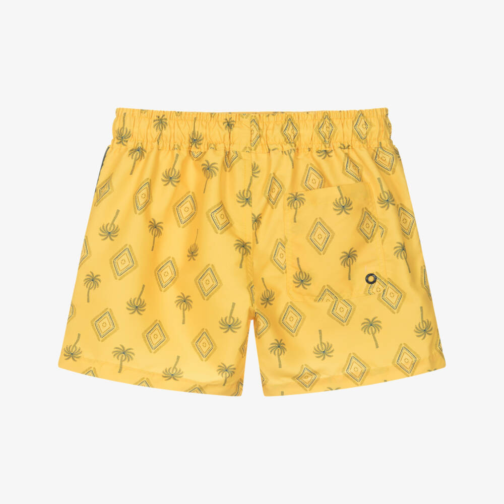 Mayoral Nukutavake-Boys Tropical Yellow Beach Shorts | Childrensalon Outlet