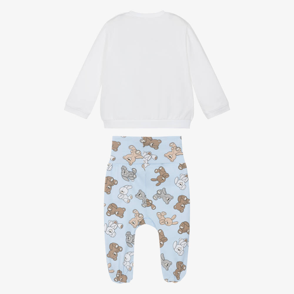 Mayoral Newborn-Boys Two-Piece Blue Teddy Set | Childrensalon Outlet