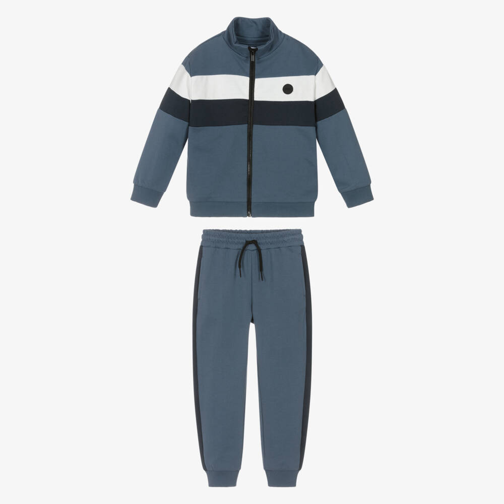 Mayoral-Boys Two-Tone Blue & White Tracksuit | Childrensalon Outlet