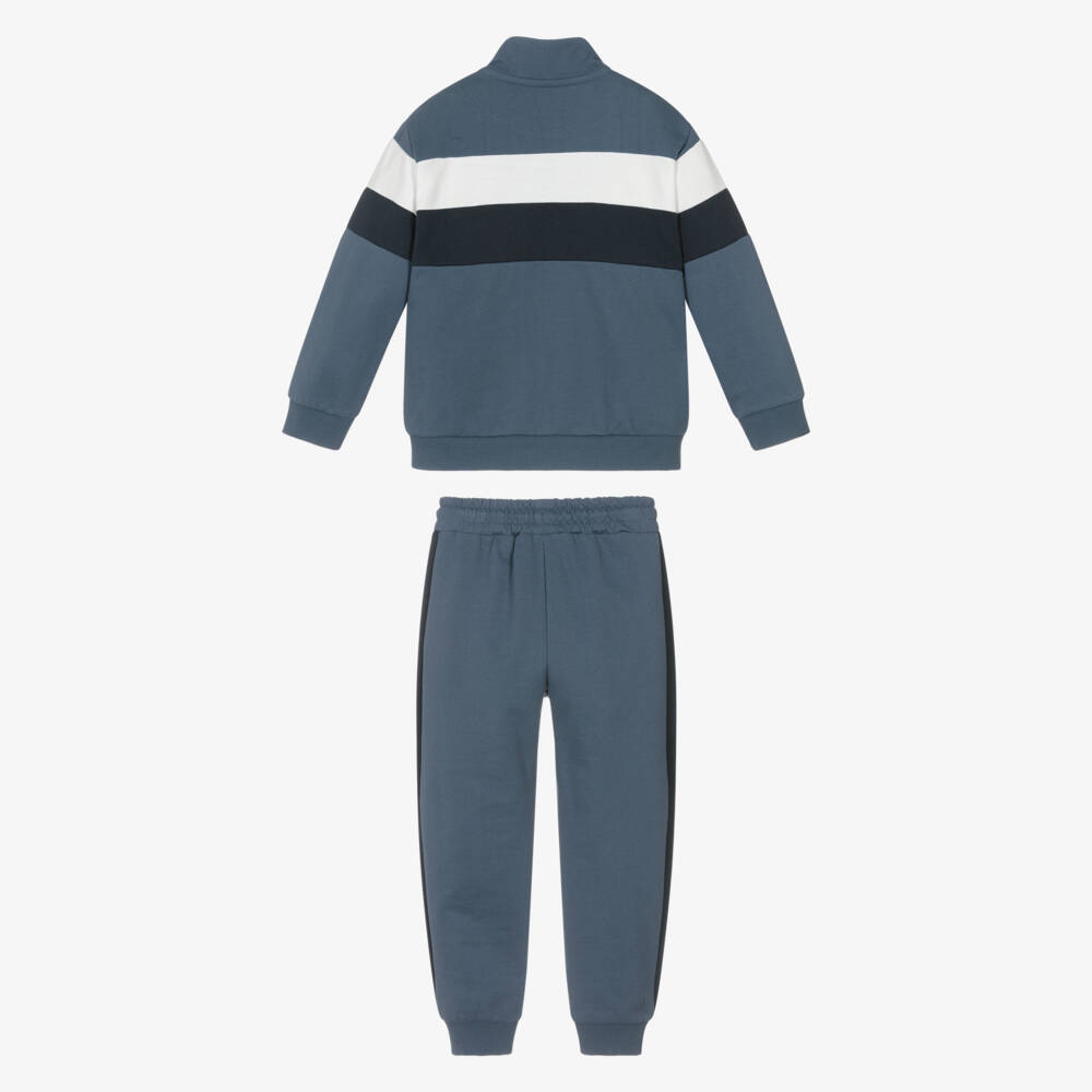 Mayoral-Boys Two-Tone Blue & White Tracksuit | Childrensalon Outlet