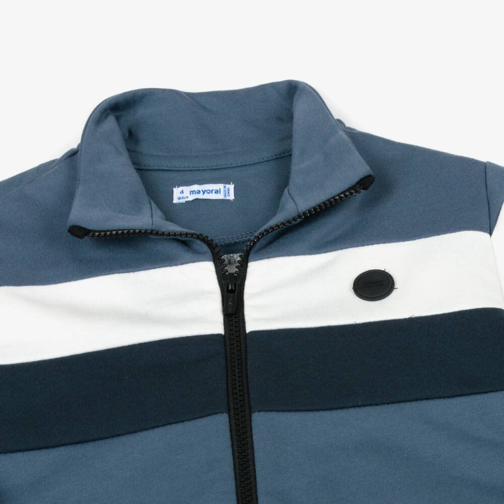 Mayoral-Boys Two-Tone Blue & White Tracksuit | Childrensalon Outlet