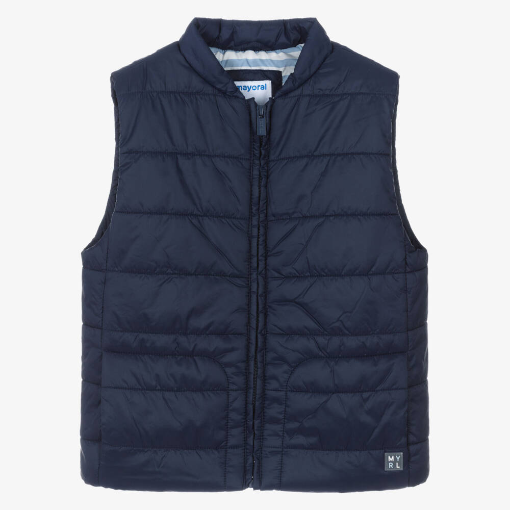 Mayoral-Boys Ultralight Navy Quilted Vest | Childrensalon Outlet