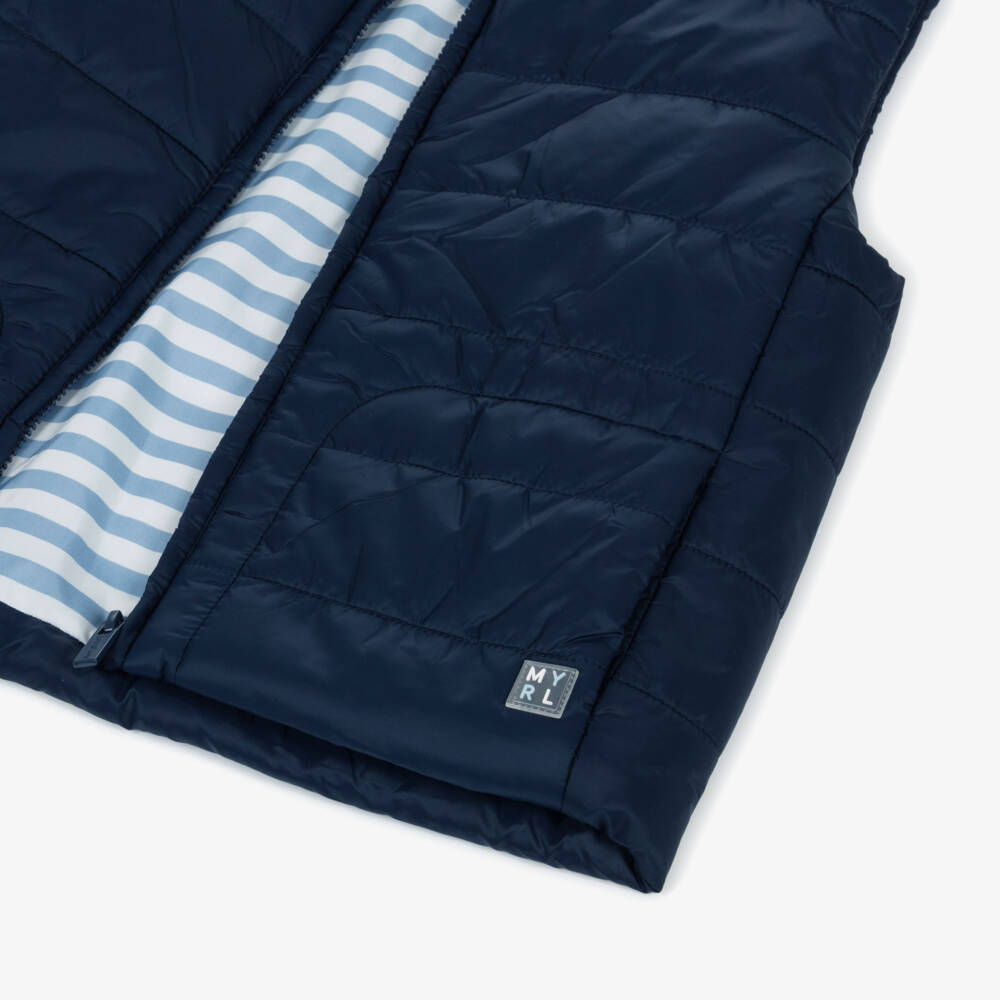 Mayoral-Boys Ultralight Navy Quilted Vest | Childrensalon Outlet