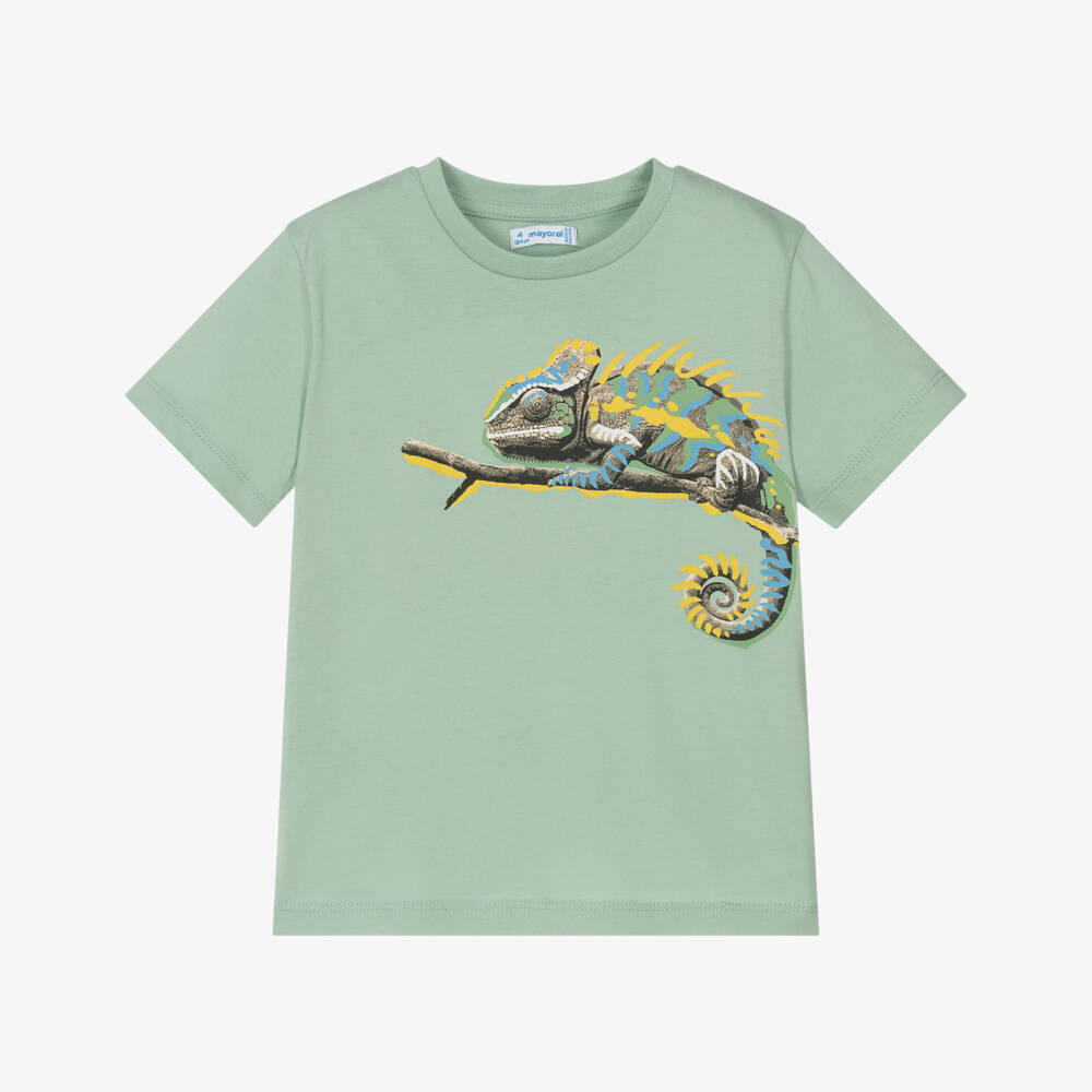 Mayoral-Футболка с ярким рисунком хамелеона для мальчиков | Childrensalon Outlet