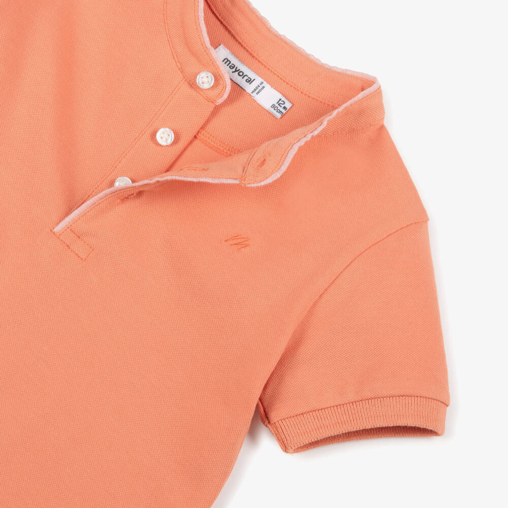 Mayoral-Boys Vibrant Cotton Collar-Free Polo | Childrensalon Outlet
