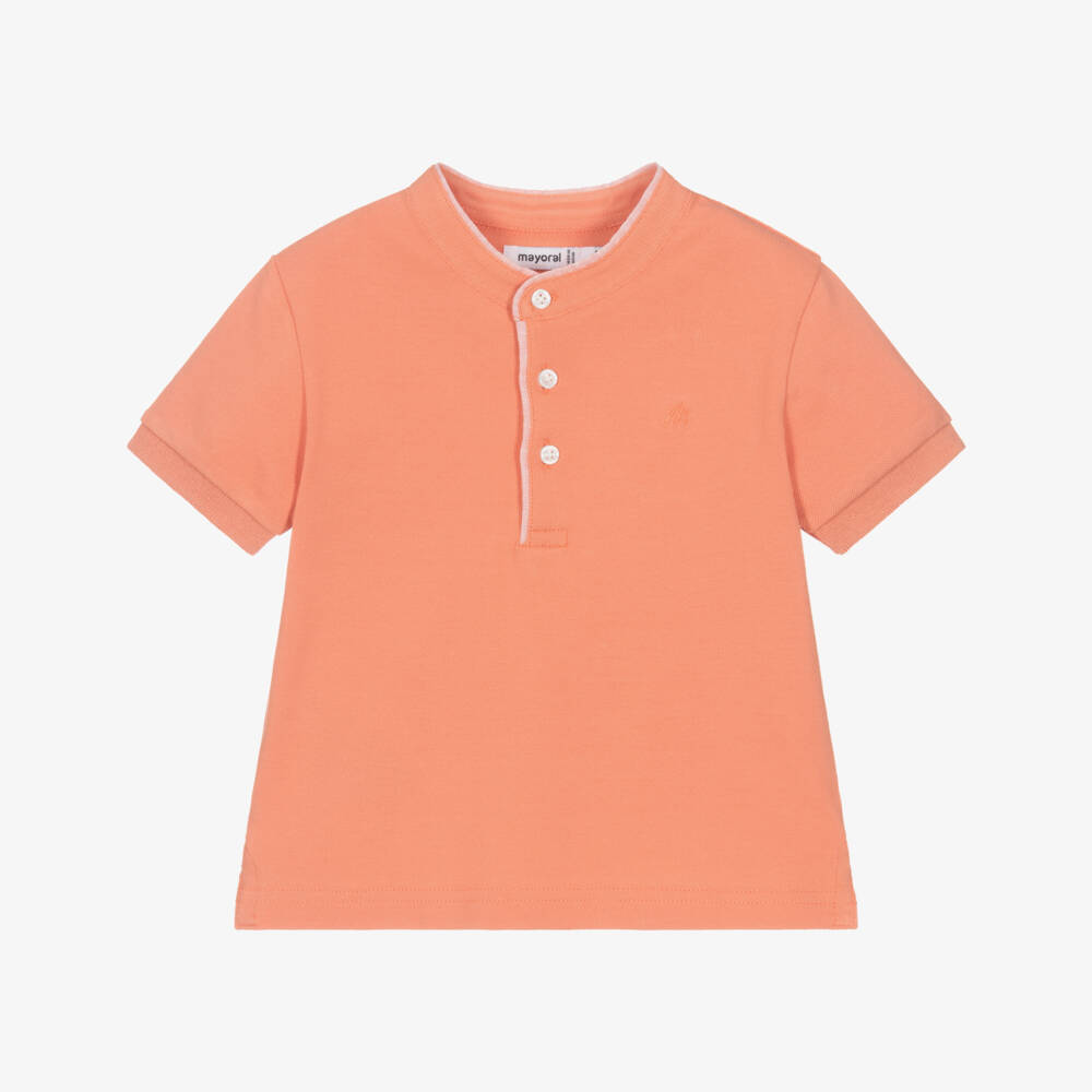 Mayoral-Boys Vibrant Cotton Collar-Free Polo | Childrensalon Outlet