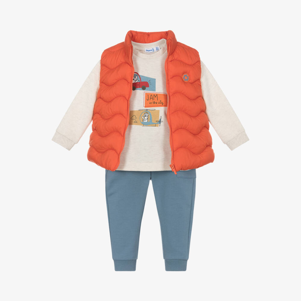 Mayoral-Boys Vibrant Cotton Trousers Ensemble | Childrensalon Outlet