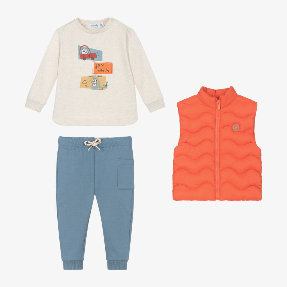 Mayoral-Boys Vibrant Cotton Trousers Ensemble | Childrensalon Outlet
