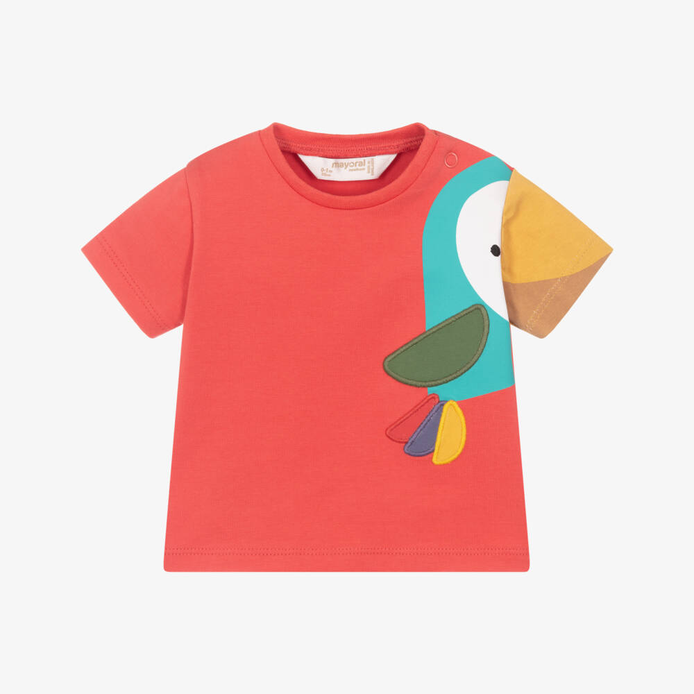 Mayoral Newborn-تيشيرت قطن صبياني بطبعة طائر الطوقان الزاهي | Childrensalon Outlet