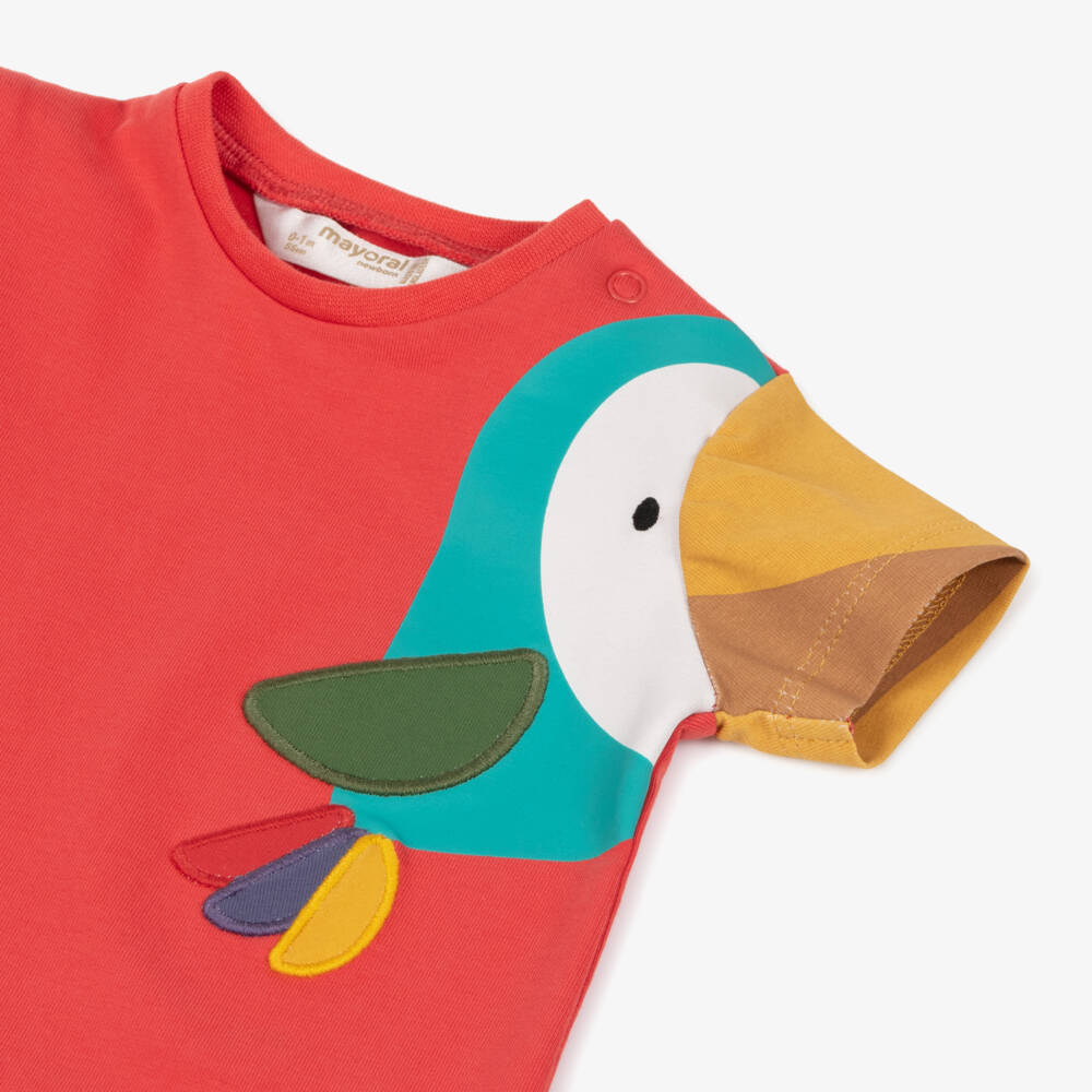 Mayoral Newborn-Boys Vibrant Toucan Cotton Tee | Childrensalon Outlet
