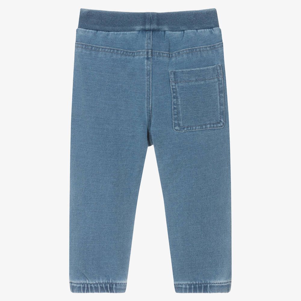 Mayoral-Голубые хлопковые джоггеры с эффектом потертости | Childrensalon Outlet