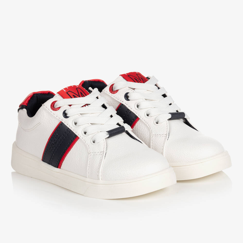 Mayoral-Boys White & Blue Trainers | Childrensalon Outlet