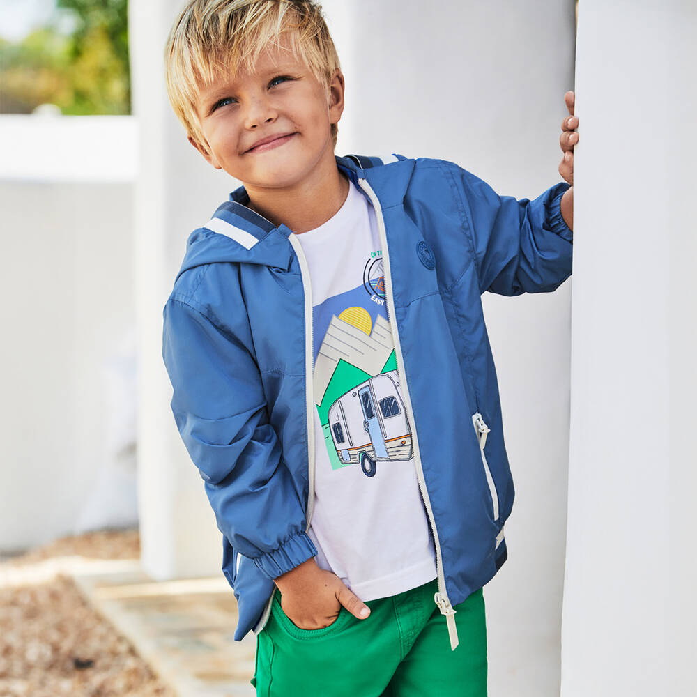 Mayoral-Boys White Cotton Camper Van T-Shirt | Childrensalon Outlet