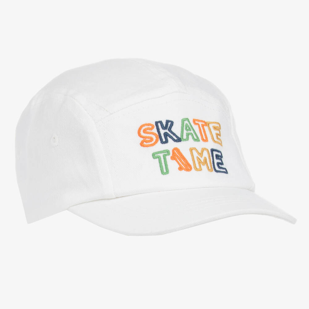 Mayoral - Boys White Cotton Cap | Childrensalon