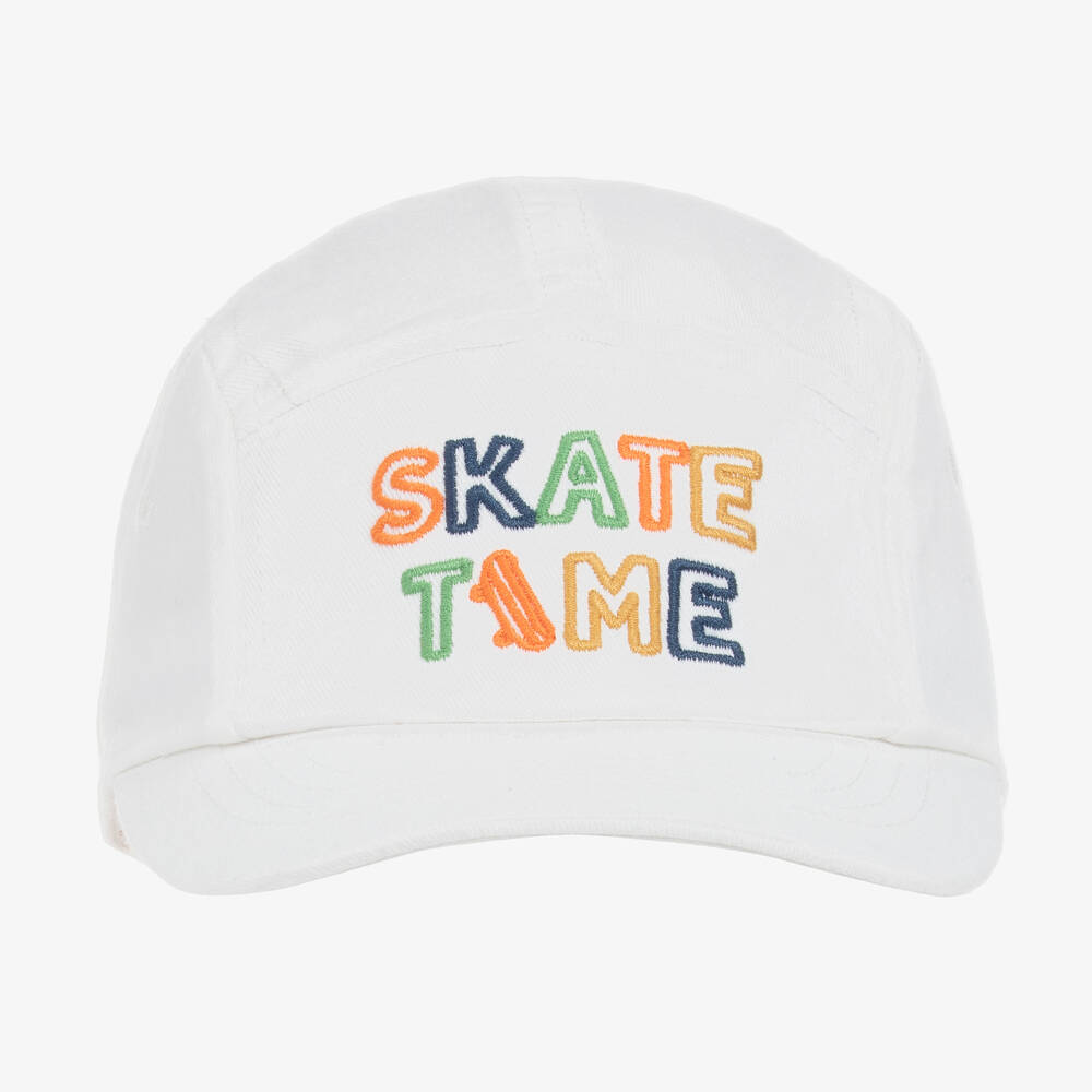 Mayoral-Boys White Cotton Cap | Childrensalon Outlet