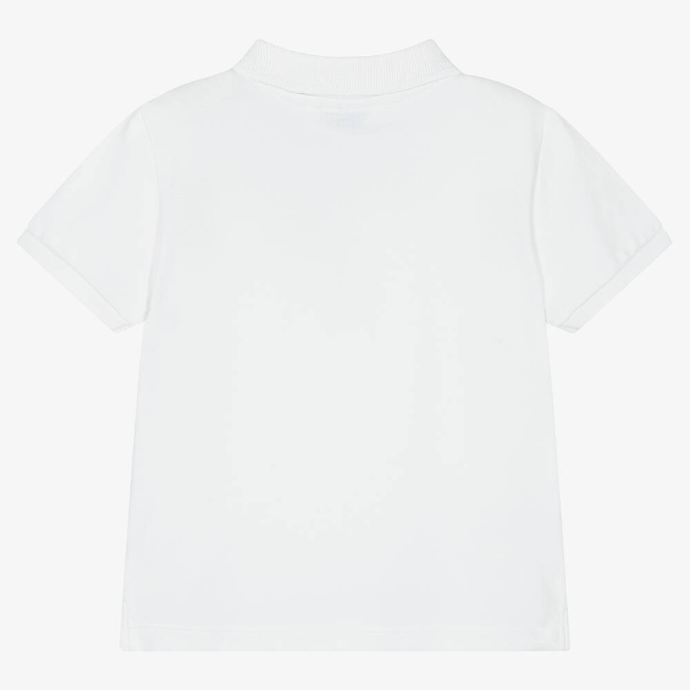 Mayoral-Белая рубашка поло из хлопкового пике | Childrensalon Outlet