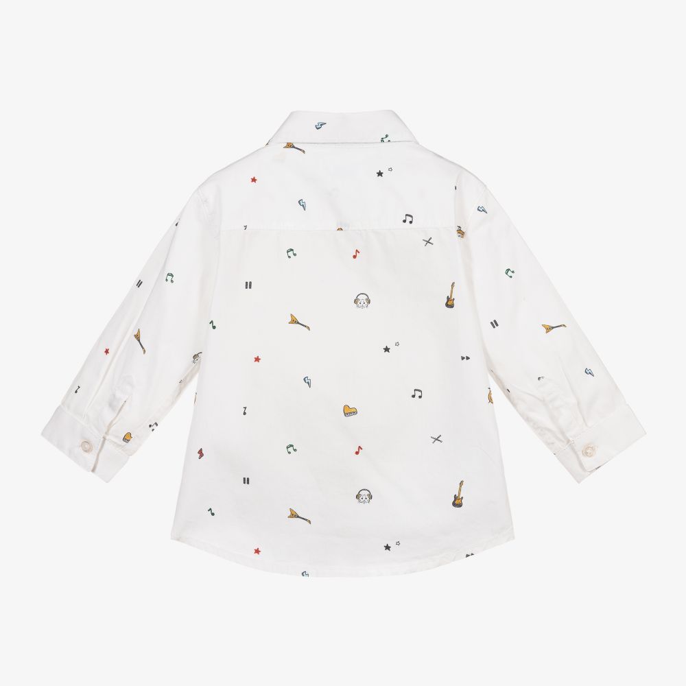 Mayoral-Белая хлопковая рубашка для мальчиков | Childrensalon Outlet