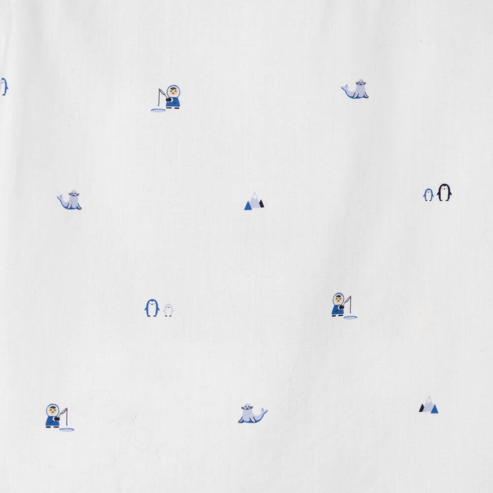 Mayoral-Белая хлопковая рубашка для мальчиков | Childrensalon Outlet