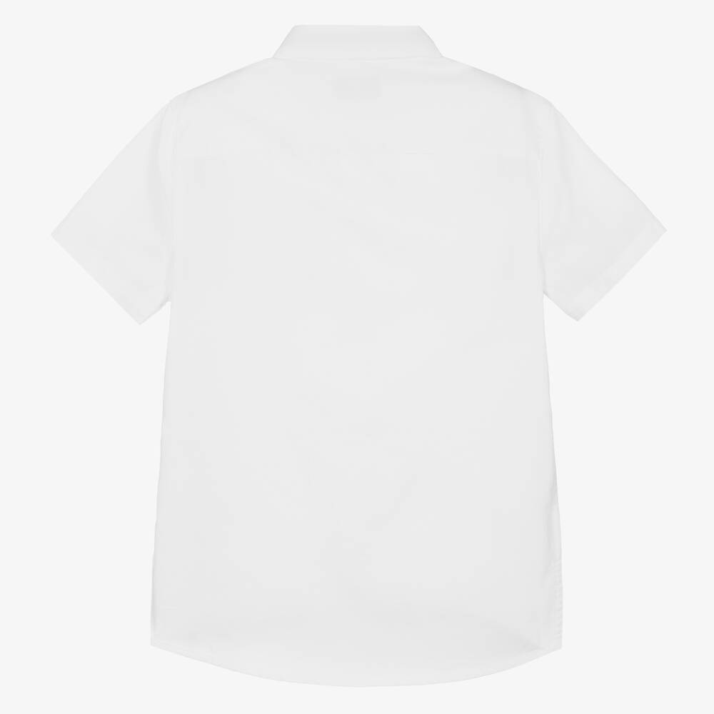Mayoral Nukutavake-قميص مزيج قطن لون أبيض للأولاد | Childrensalon Outlet