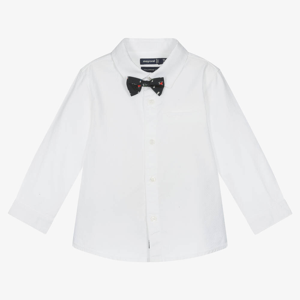 Mayoral - Weißes Baumwollhemd für Jungen | Childrensalon