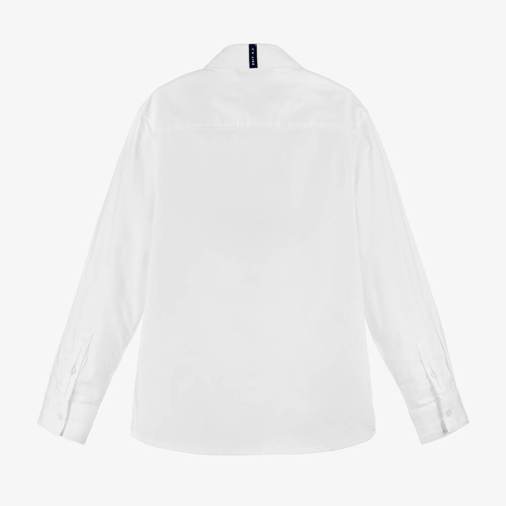 Mayoral Nukutavake-Boys White Cotton Shirt | Childrensalon Outlet