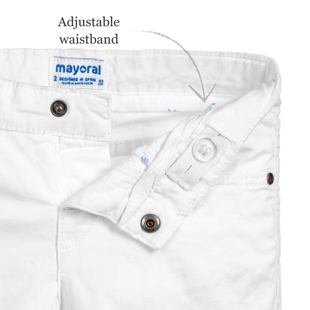 Mayoral-شورت قطن لون أبيض للأولاد | Childrensalon Outlet
