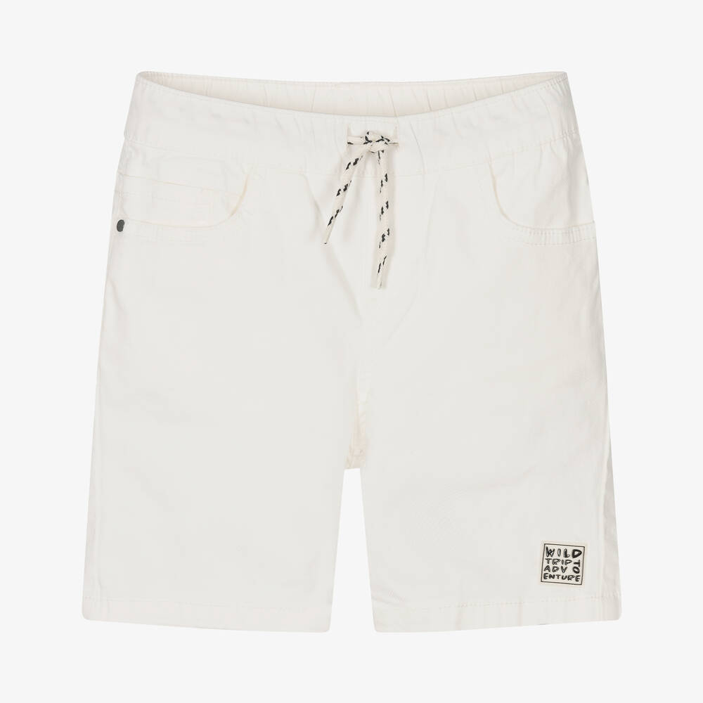 Mayoral-Boys White Cotton Shorts | Childrensalon Outlet