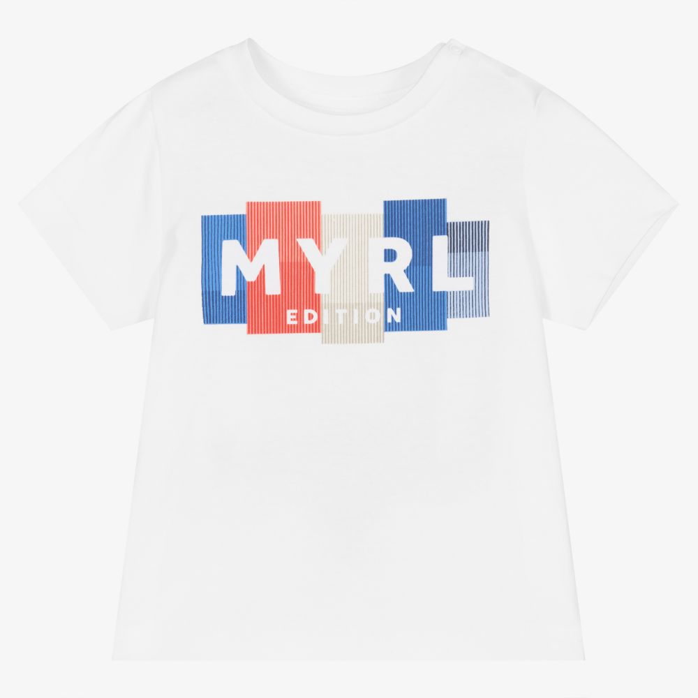 Mayoral - Weißes Baumwoll-T-Shirt (J) | Childrensalon