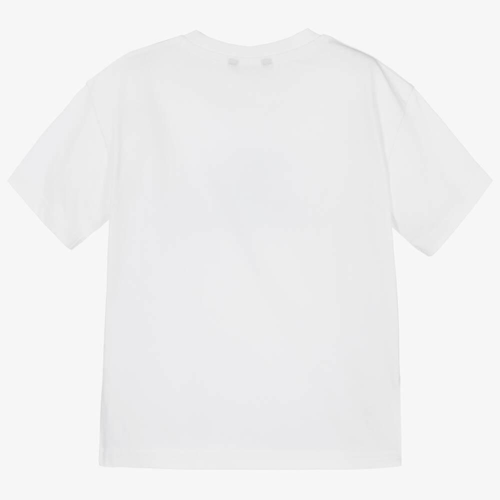 Mayoral Нукутаваке-Белая хлопковая футболка | Childrensalon Outlet