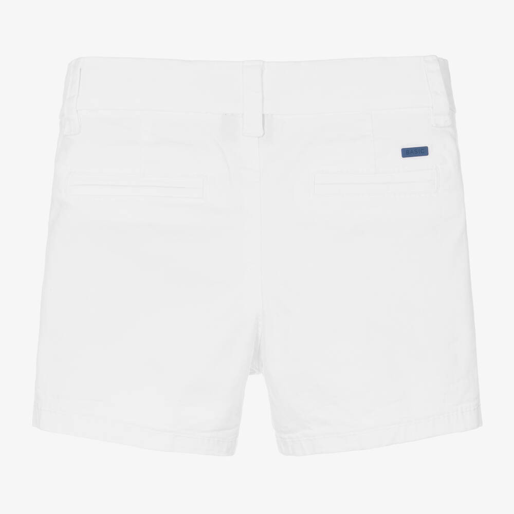 Boys white cotton shorts shop