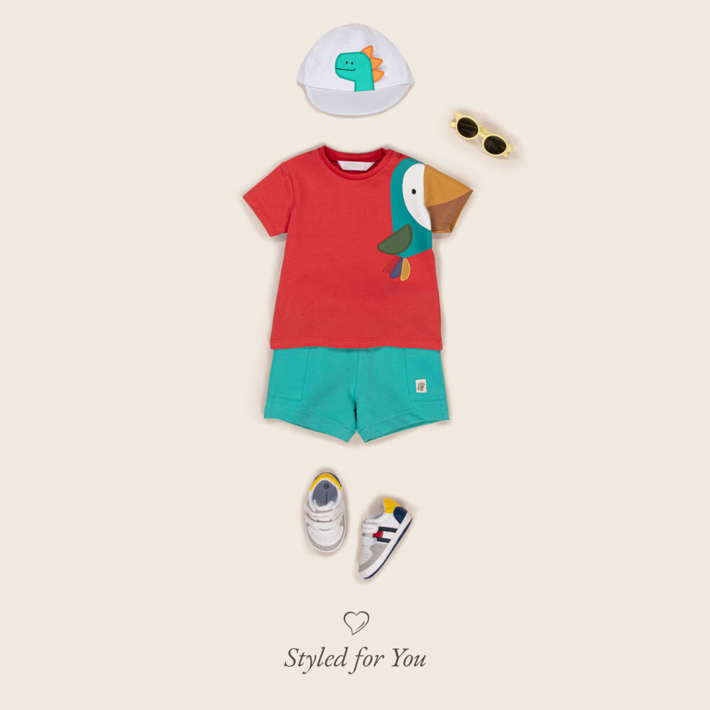 Mayoral Newborn-Boys White Dino Adventure Hat | Childrensalon Outlet