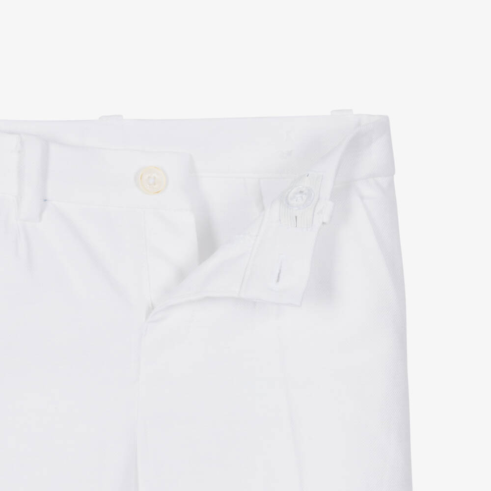 Mayoral-Boys White Linen Slacks | Childrensalon Outlet