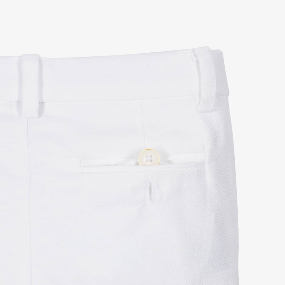 Mayoral-Boys White Linen Slacks | Childrensalon Outlet