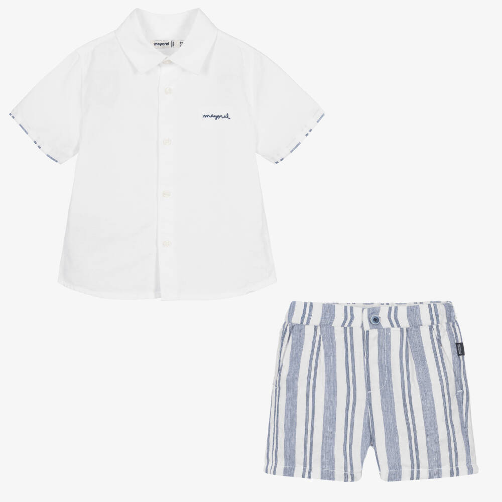 Mayoral Shorts And T-Shirt Set | White main image 0