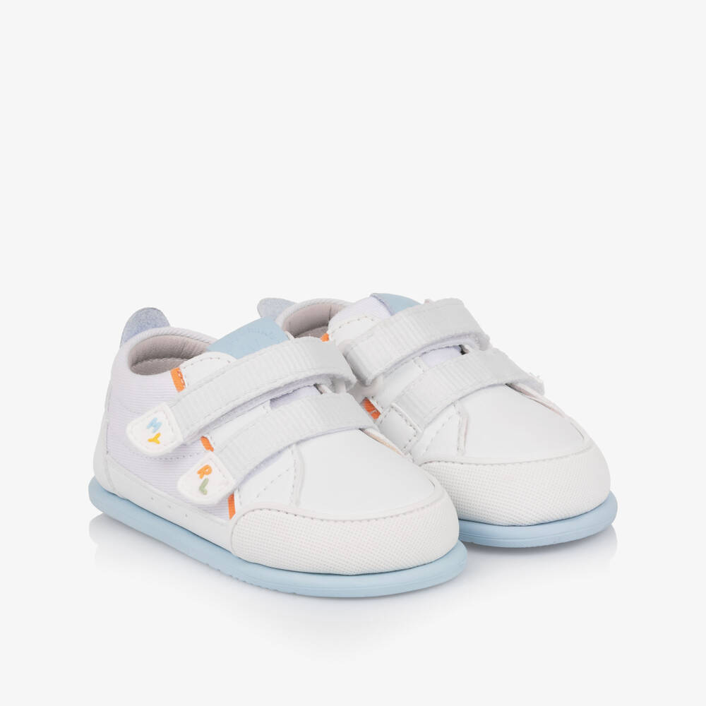 Mayoral-Boys White Velcro Starter Sneakers | Childrensalon Outlet