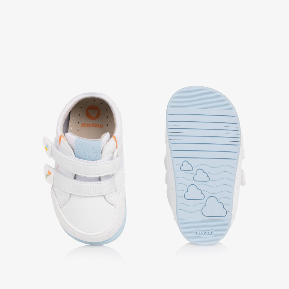 Mayoral-Boys White Velcro Starter Sneakers | Childrensalon Outlet