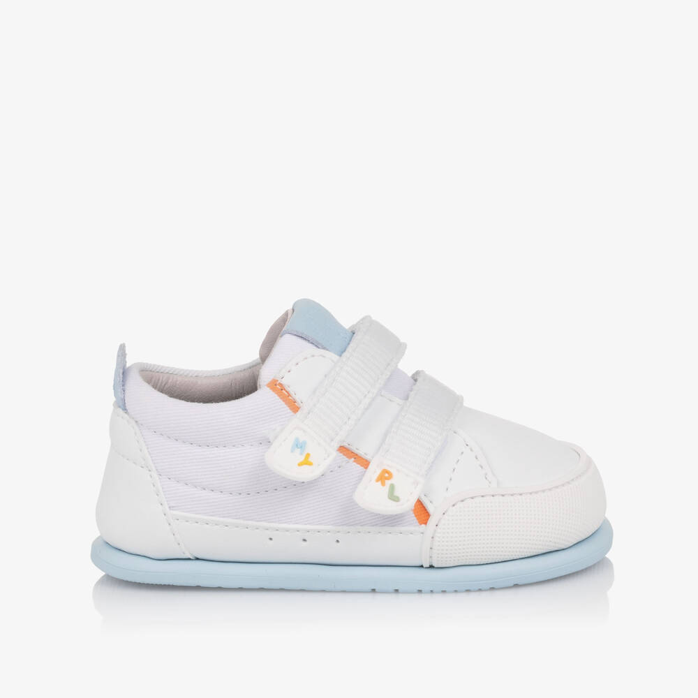 Mayoral-Boys White Velcro Starter Sneakers | Childrensalon Outlet