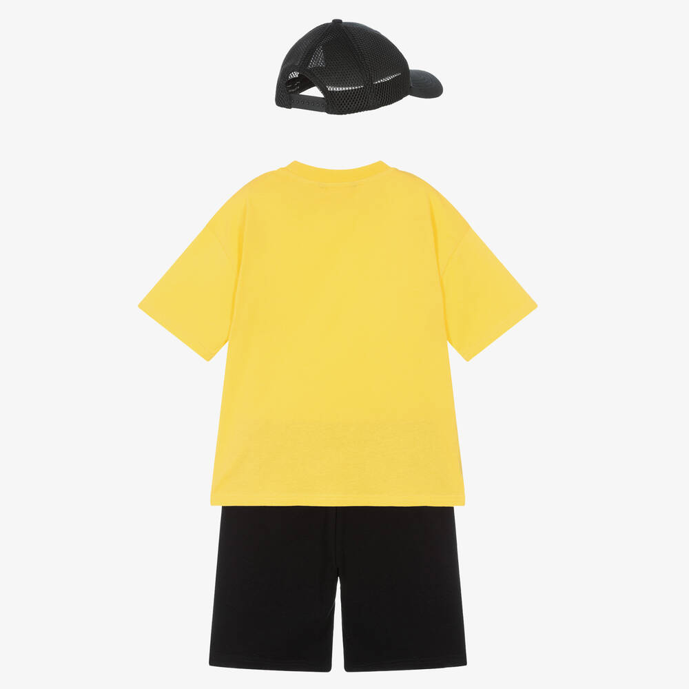 Mayoral-Boys Yellow & Black Cactus Shorts Set | Childrensalon Outlet