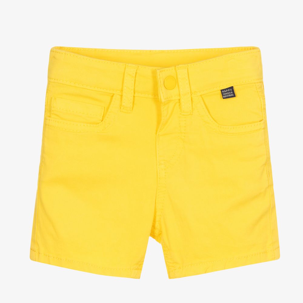 Mayoral - Boys Yellow Chino Shorts | Childrensalon