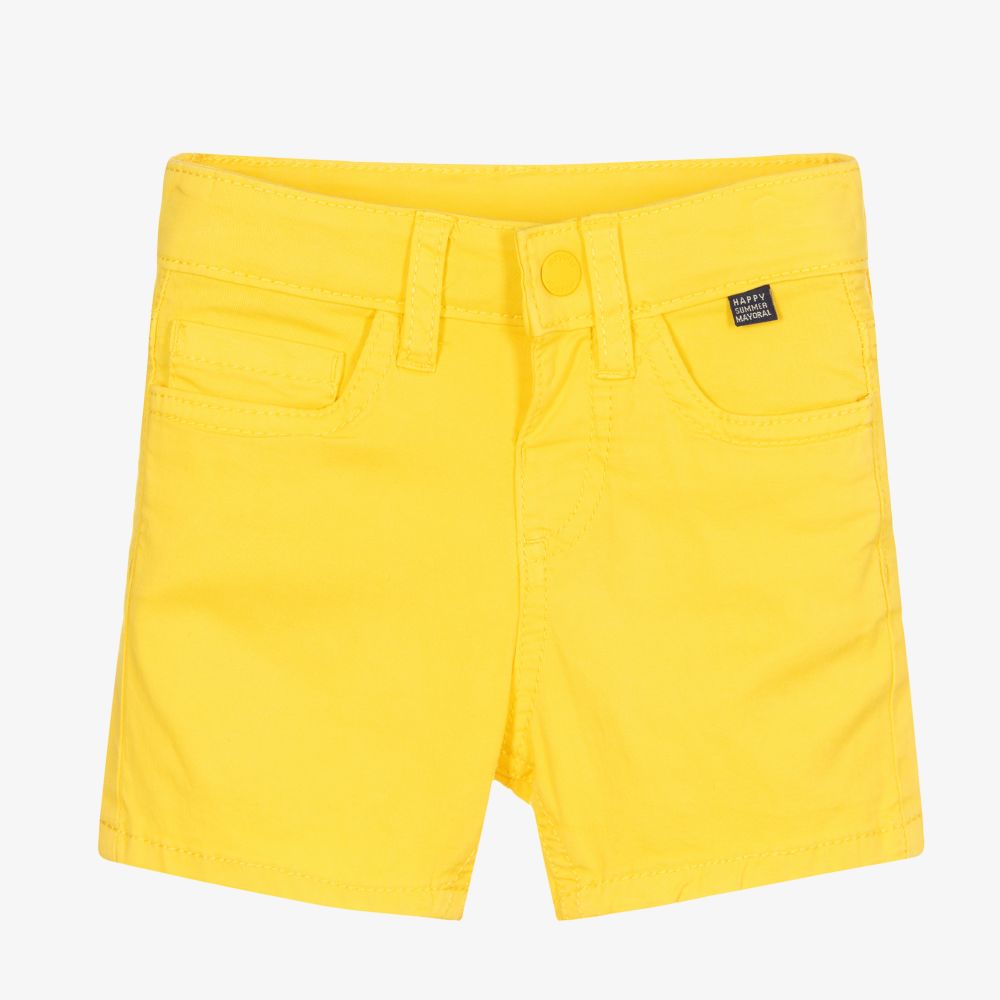 Yellow chino shorts discount