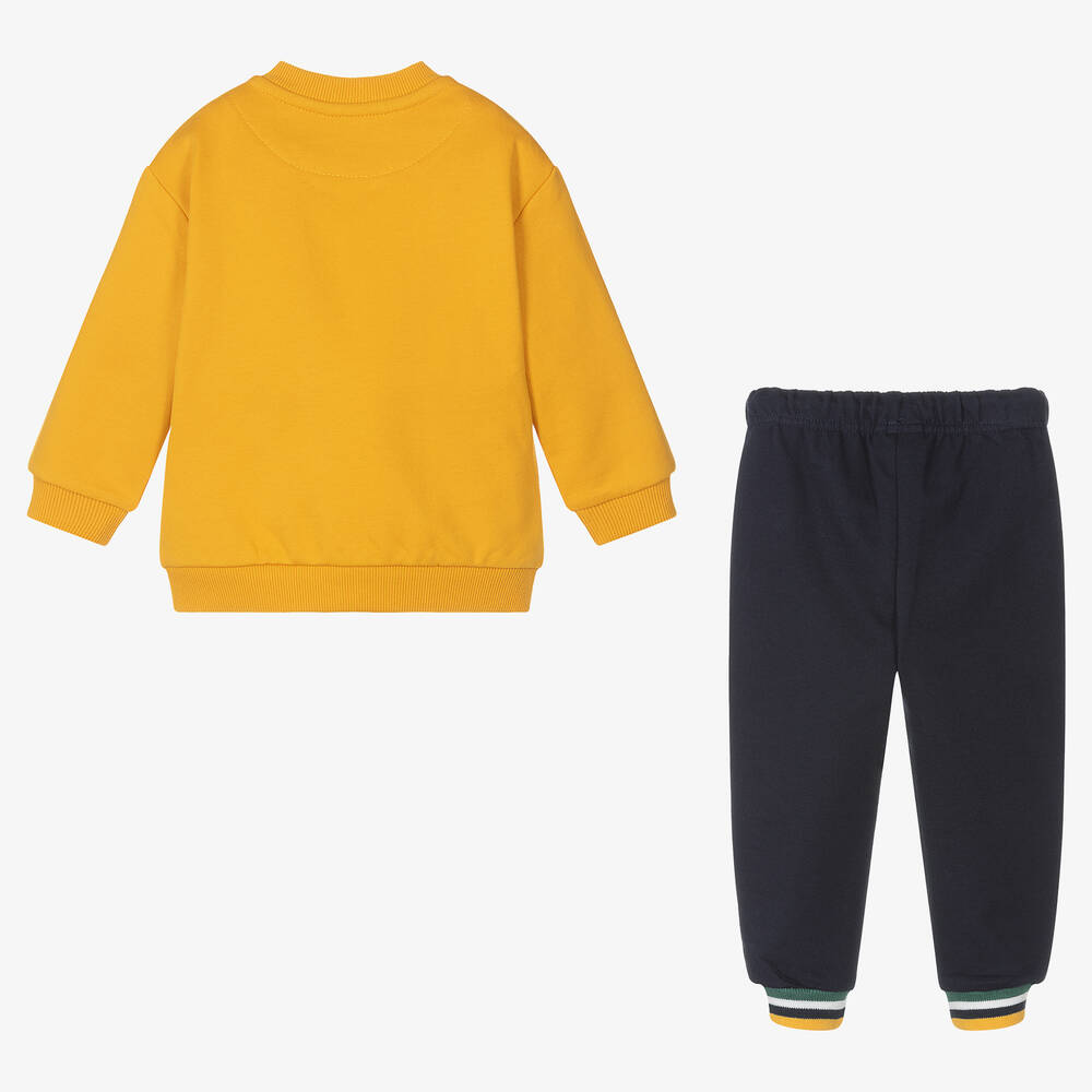 Mayoral - Boys Yellow Cotton Dragon Tracksuit | Childrensalon Outlet