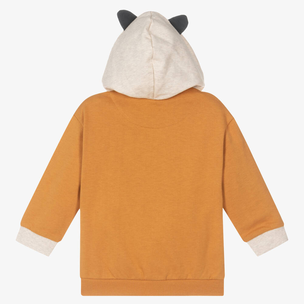 مايورال-توب هودي بسحّاب قطن جيرسي لون أصفر موتارد | Childrensalon Outlet