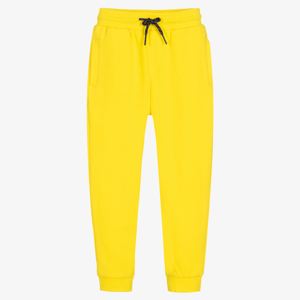 Boys yellow discount jogging bottoms