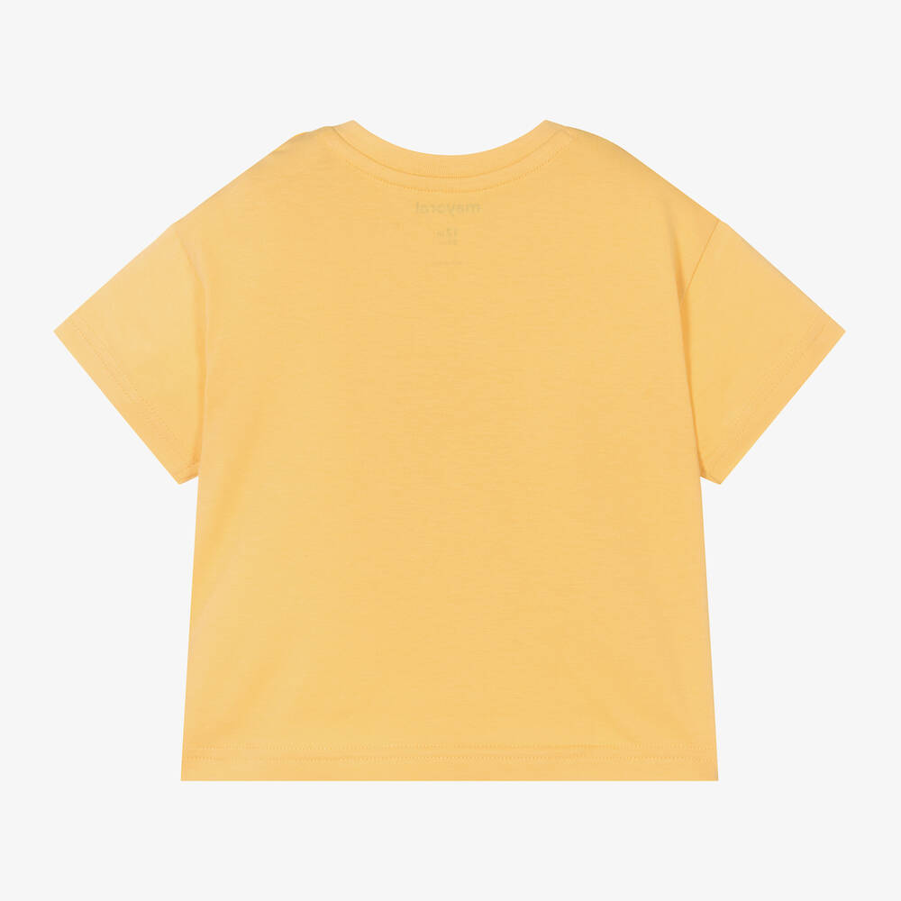 Mayoral-Boys Yellow Cotton Monkey T-Shirt | Childrensalon Outlet